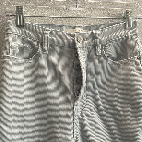 PacSun Light Blue Corduroy High Waisted Bootcut Jeans - Picture 6 of 8